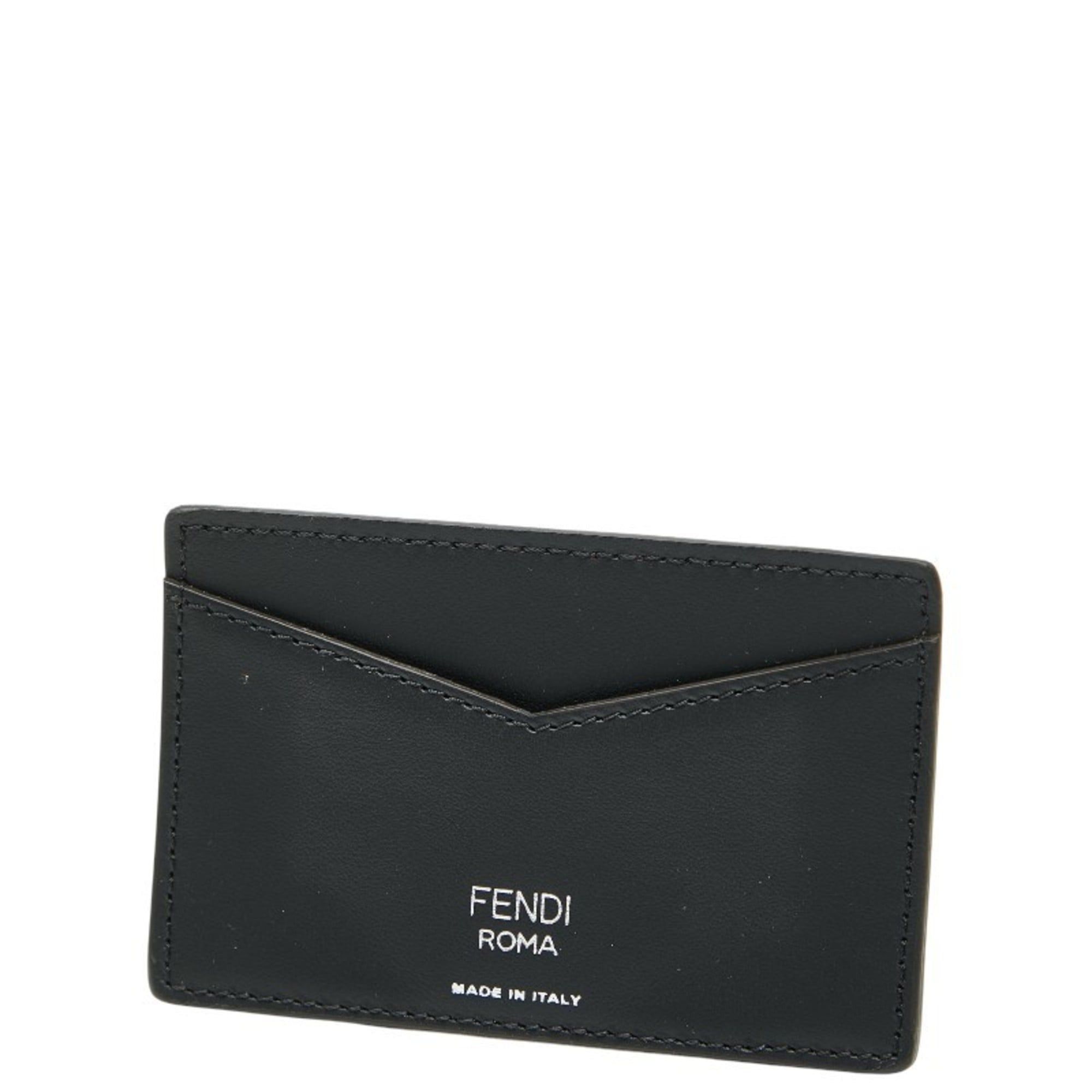 Fendi Fendi Zucca Business Card Case/Card Case/Pass Case 7AR911 Brown/Black Leather Women's FENDI Size ONE SIZE - 2 Thumbnail
