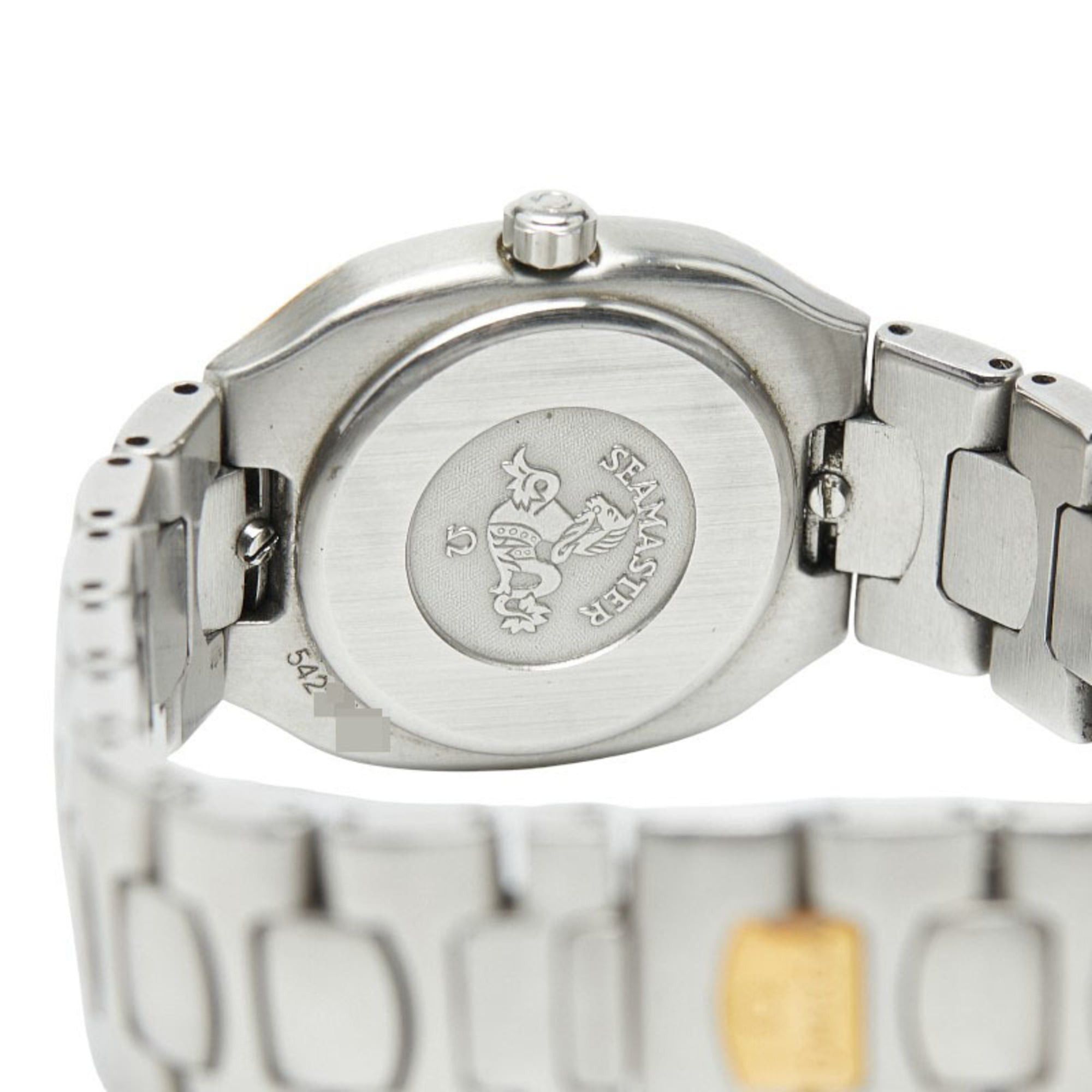 Omega Omega Seamaster Polaris Quartz Watch, Gray Dial, Stainless Steel, Yellow Gold, Women's, OMEGA Size ONE SIZE - 4 Thumbnail
