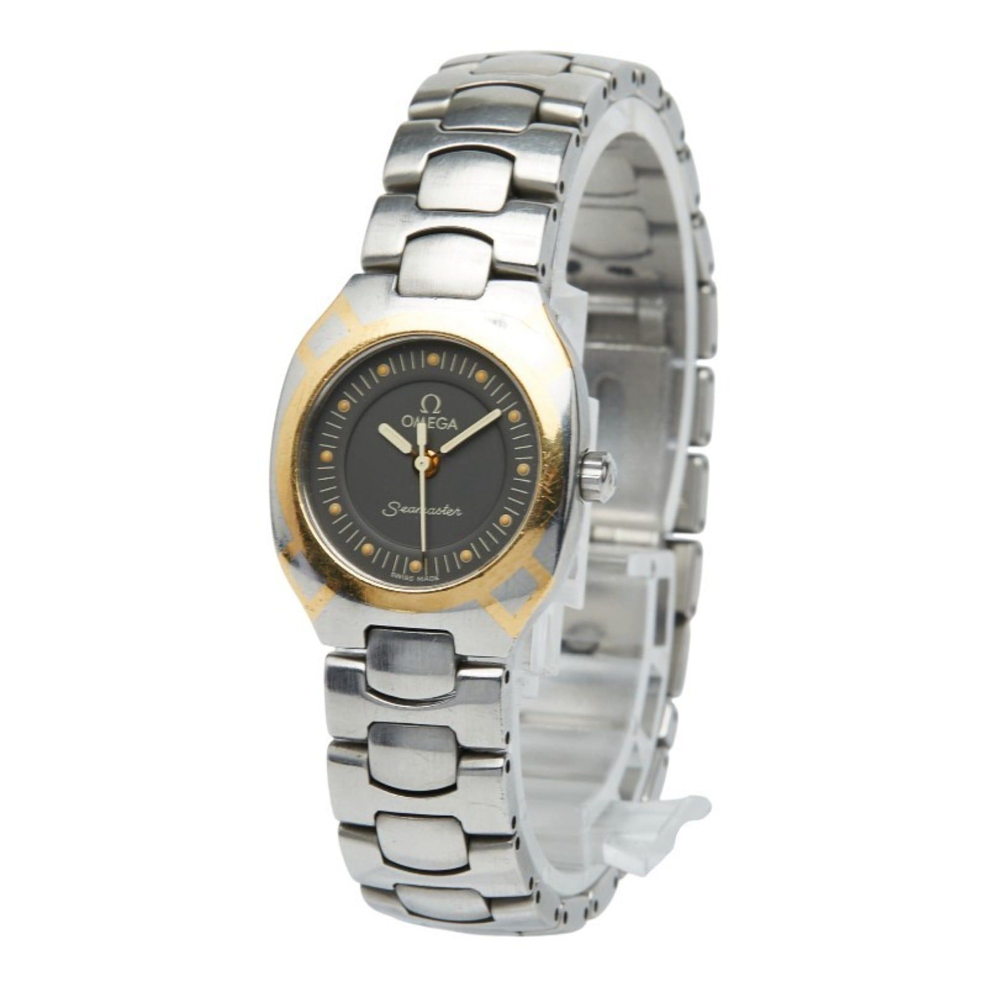 Omega Omega Seamaster Polaris Quartz Watch, Gray Dial, Stainless Steel, Yellow Gold, Women's, OMEGA Size ONE SIZE - 2 Thumbnail