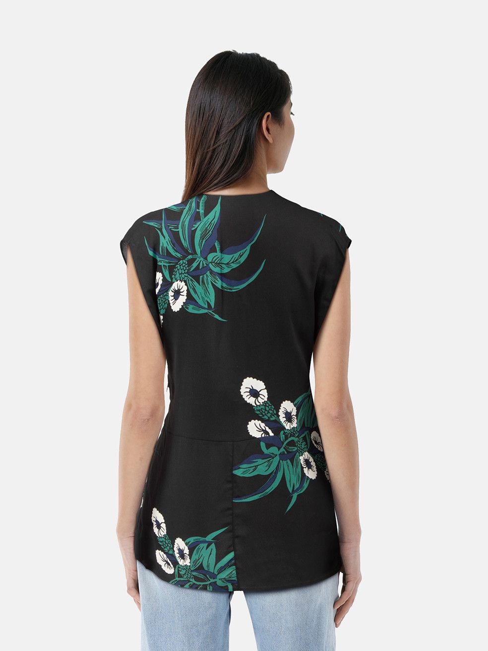 Marni Floral Pattern V Neck Top Size S / US 4 / IT 40 - 2 Thumbnail