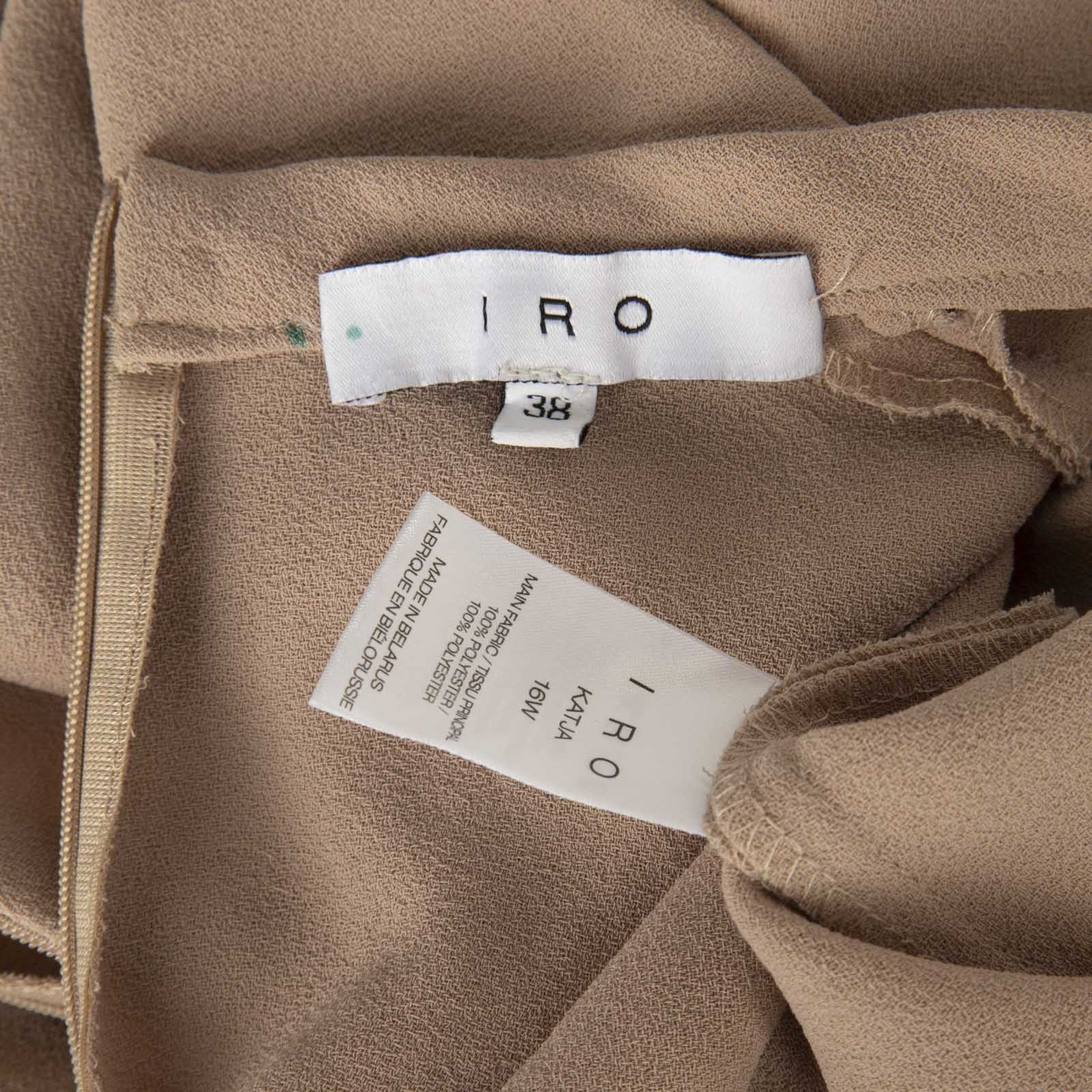 Iro Beige Long Sleeve Pleated Dress Size S / US 4 / IT 40 - 14 Thumbnail