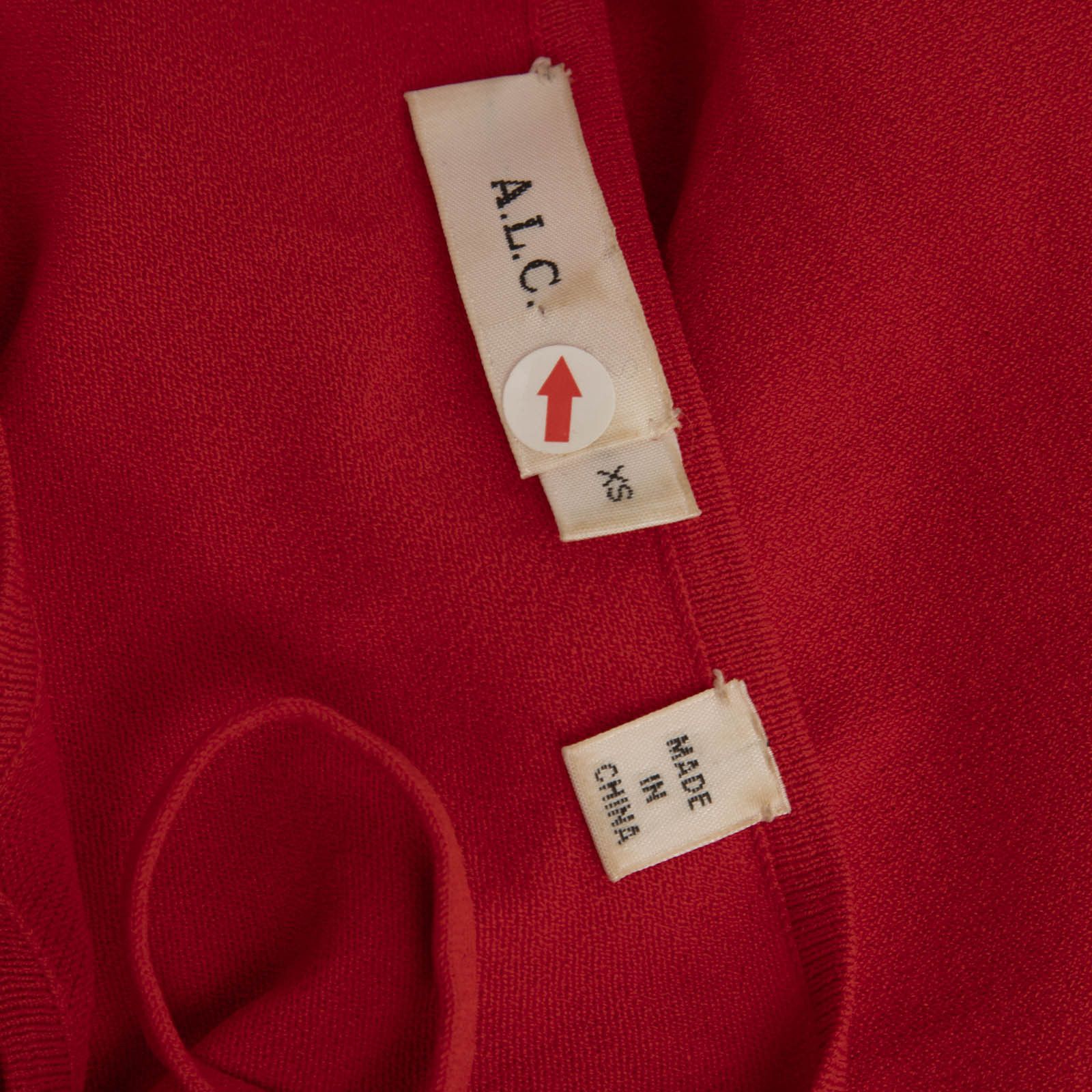 A.L.C. Red Off Shoulder Strappy Midi Dress Size XS / US 0-2 / IT 36-38 - 4 Thumbnail