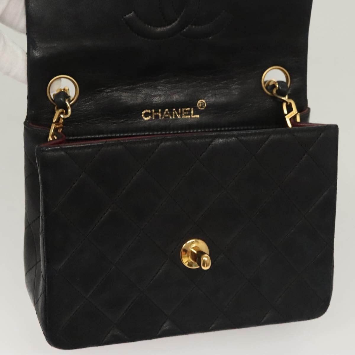 Chanel Chanel Vintage Square Classic Single Flap Bag Quilted Lambskin Size ONE SIZE - 17 Thumbnail