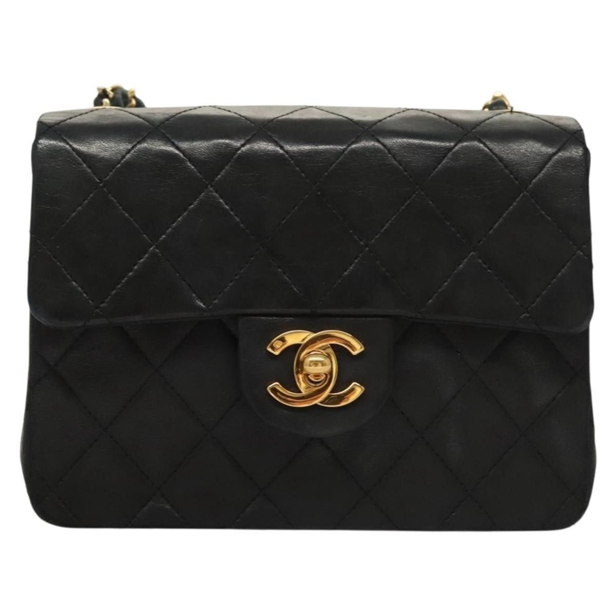 Chanel Chanel Vintage Square Classic Single Flap Bag Quilted Lambskin Size ONE SIZE - 18 Thumbnail