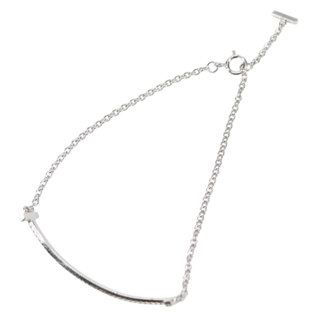 Tiffany & Co. Tiffany & Co. T Smile Chain Bracelet 18K White Gold Size ONE SIZE - 3 Thumbnail