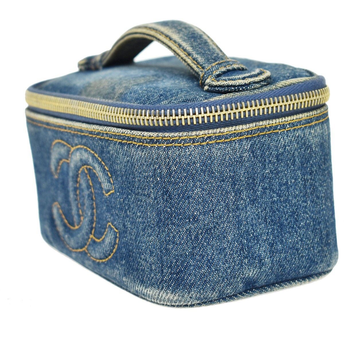 Chanel Chanel Vanity Case Quilted Denim Size ONE SIZE - 3 Thumbnail