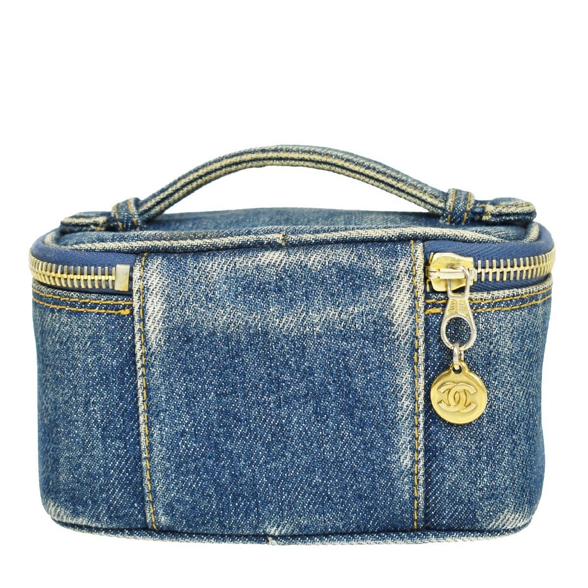 Chanel Chanel Vanity Case Quilted Denim Size ONE SIZE - 2 Thumbnail