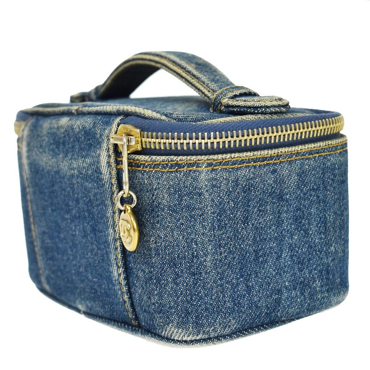 Chanel Chanel Vanity Case Quilted Denim Size ONE SIZE - 4 Thumbnail