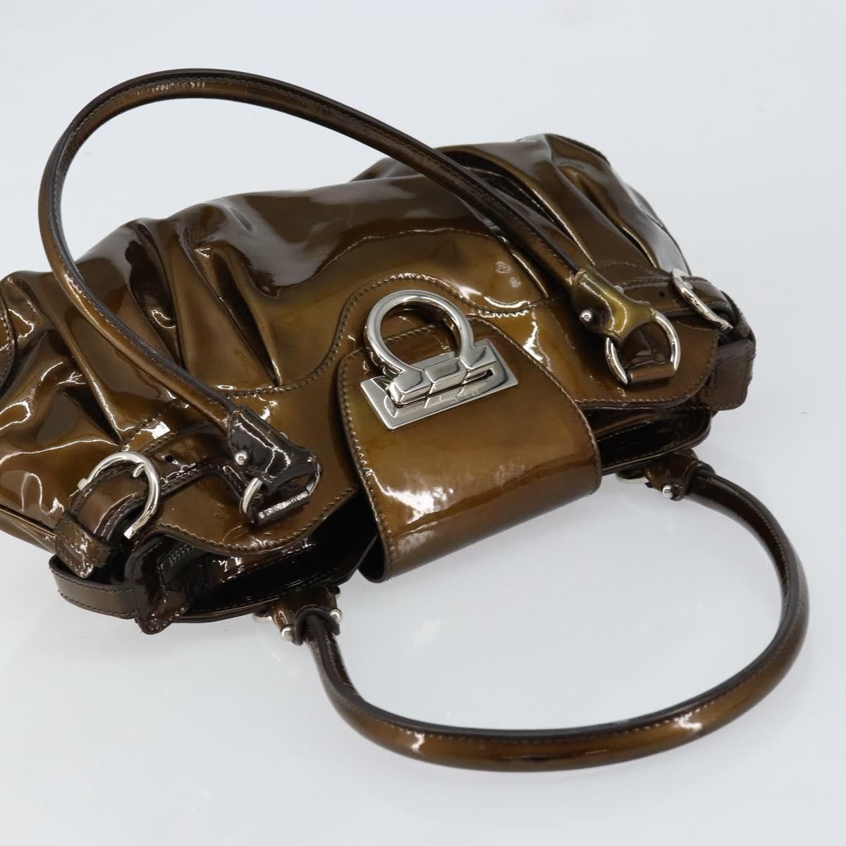 Salvatore Ferragamo Salvatore Ferragamo Gancini handbag Patent leather Size ONE SIZE - 16 Thumbnail