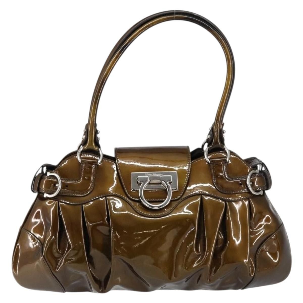 Salvatore Ferragamo Salvatore Ferragamo Gancini handbag Patent leather Size ONE SIZE - 19 Thumbnail