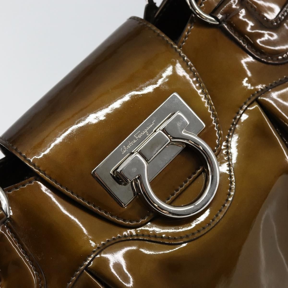 Salvatore Ferragamo Salvatore Ferragamo Gancini handbag Patent leather Size ONE SIZE - 13 Thumbnail