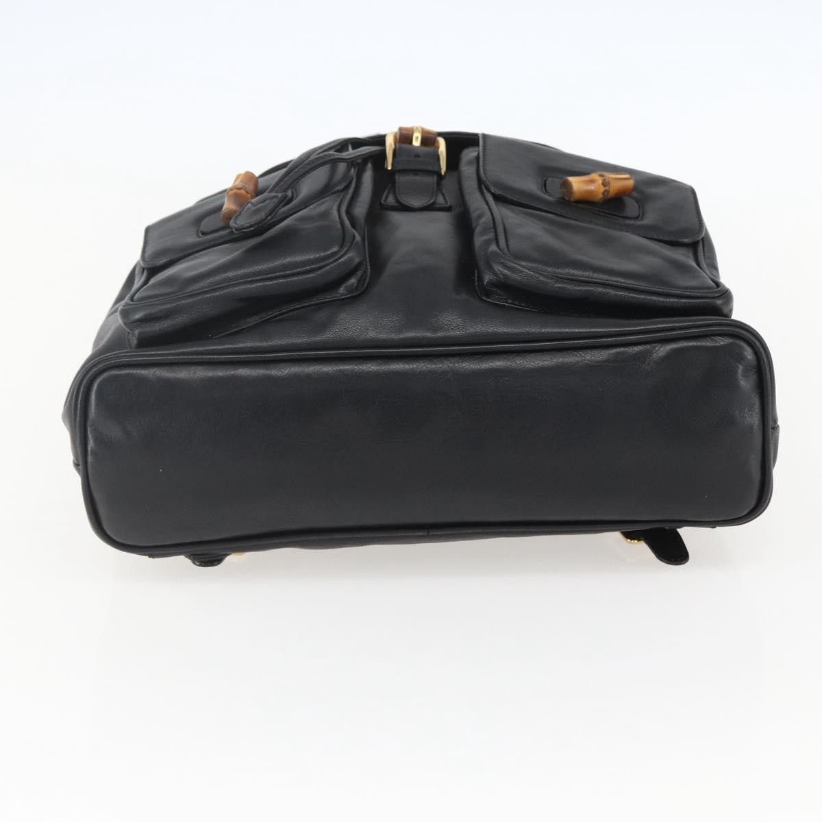 Gucci Gucci Vintage Bamboo Backpack Leather Size ONE SIZE - 17 Thumbnail