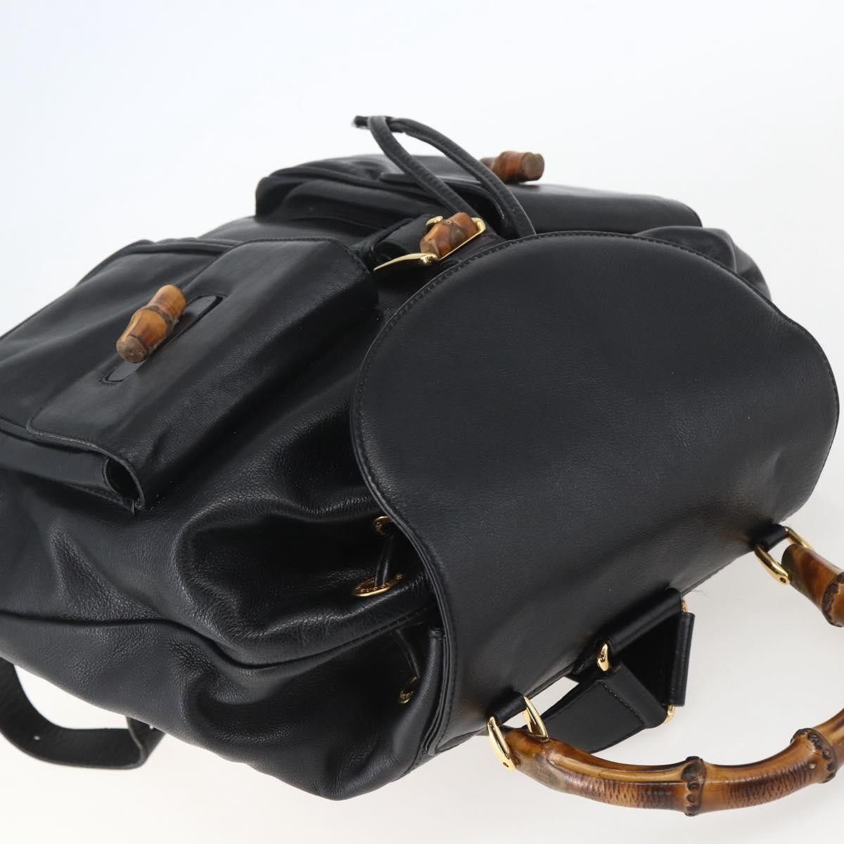 Gucci Gucci Vintage Bamboo Backpack Leather Size ONE SIZE - 13 Thumbnail