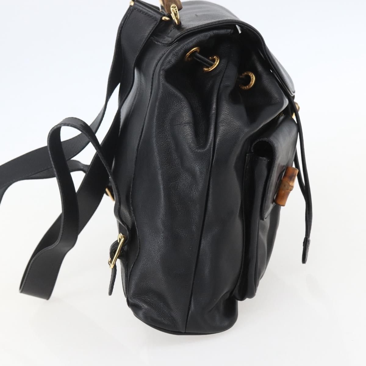 Gucci Gucci Vintage Bamboo Backpack Leather Size ONE SIZE - 3 Thumbnail