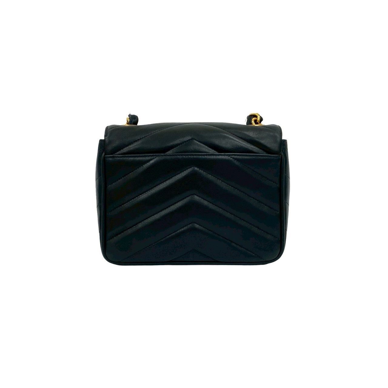 Chanel Chanel Chevron V Stitch Lambskin Shoulder Bag Leather Shoulder Bag DUTY FREE for USA
