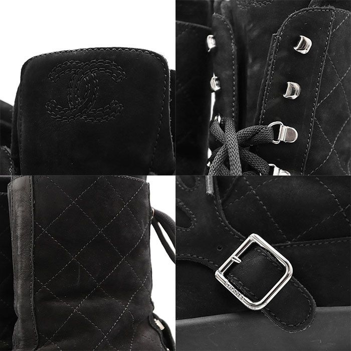 Chanel Chanel Chanel Matelassé Nubuck Snow Boots Leather Shoes G28748 DUTY FREE for USA Size ONE SIZE - 3 Thumbnail