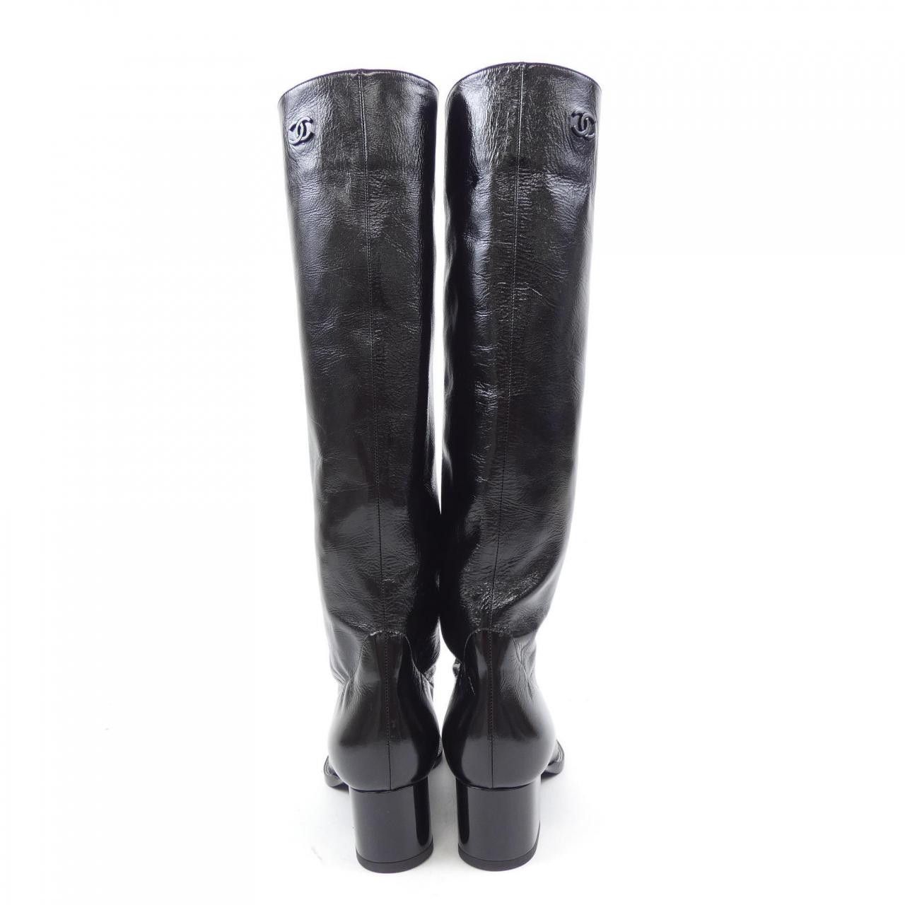 Chanel Chanel Chanel G45873B17828 Shiny Calfskin Patent Calfskin Long Boots Leather Shoes G45873B17828 DUTY FREE for USA Size ONE SIZE - 5 Thumbnail