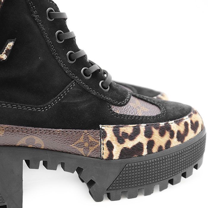 Louis Vuitton Louis Vuitton Louis Vuitton Laureate Haircalf Suede Leather Ankle Boots Leather Shoes DUTY FREE for USA Size ONE SIZE - 14 Thumbnail