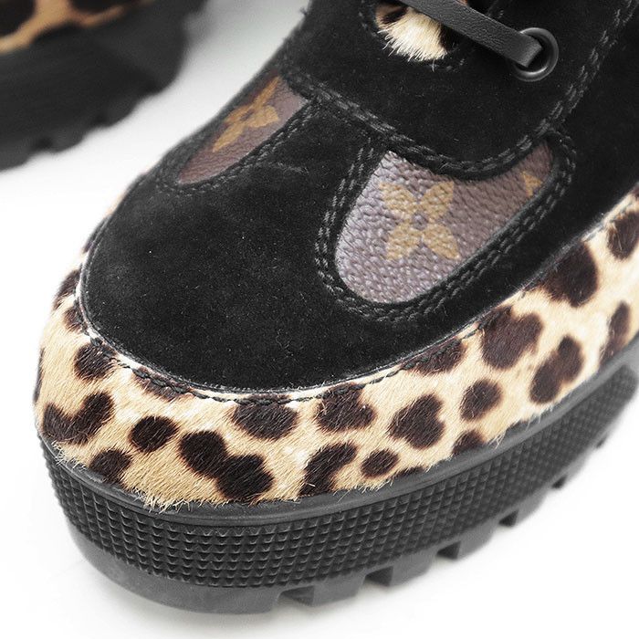 Louis Vuitton Louis Vuitton Louis Vuitton Laureate Haircalf Suede Leather Ankle Boots Leather Shoes DUTY FREE for USA Size ONE SIZE - 2 Thumbnail