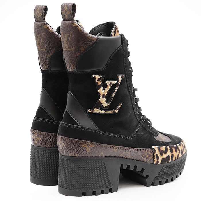 Louis Vuitton Louis Vuitton Louis Vuitton Laureate Haircalf Suede Leather Ankle Boots Leather Shoes DUTY FREE for USA Size ONE SIZE - 12 Thumbnail