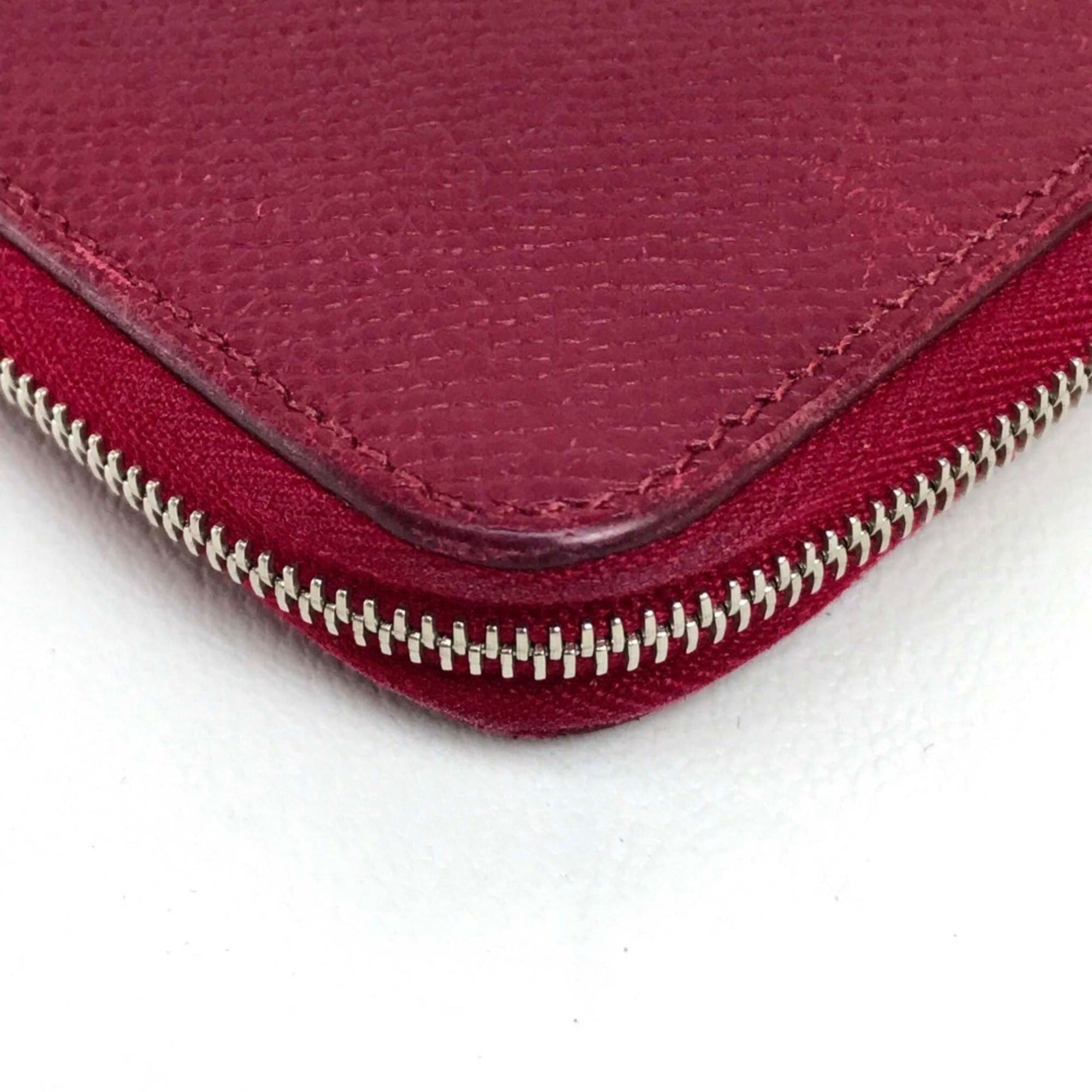 Hermes HERMES Silk-in Azap Long Round Zipper Wallet, Epson, Women's, Ruby Size ONE SIZE - 3 Thumbnail
