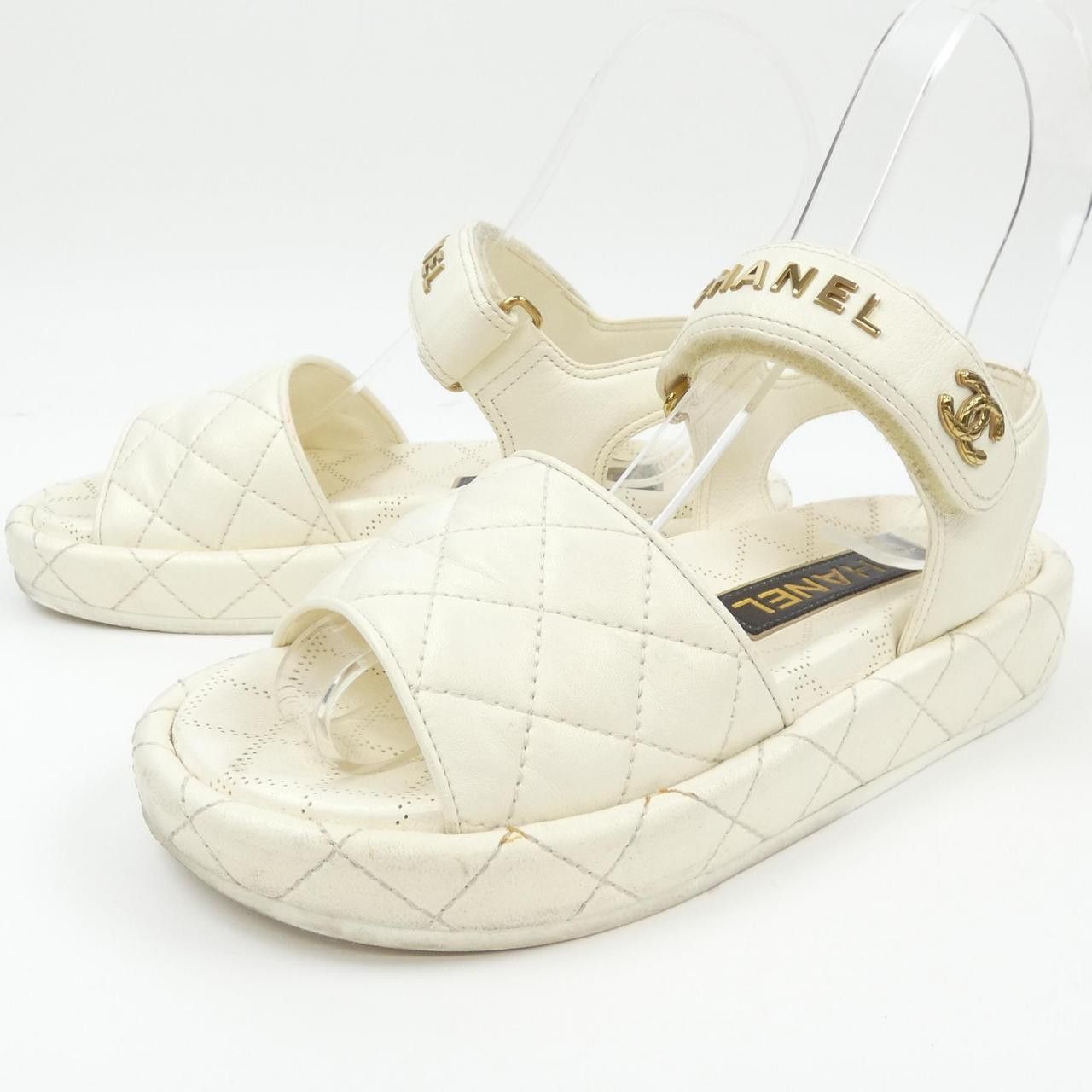 Chanel Chanel Chanel Iridescent Lambskin Metal Sandals Leather Shoes G45430B15279 DUTY FREE for USA Size ONE SIZE - 3 Thumbnail
