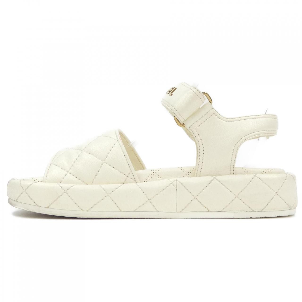 Chanel Chanel Chanel Iridescent Lambskin Metal Sandals Leather Shoes G45430B15279 DUTY FREE for USA Size ONE SIZE - 2 Thumbnail