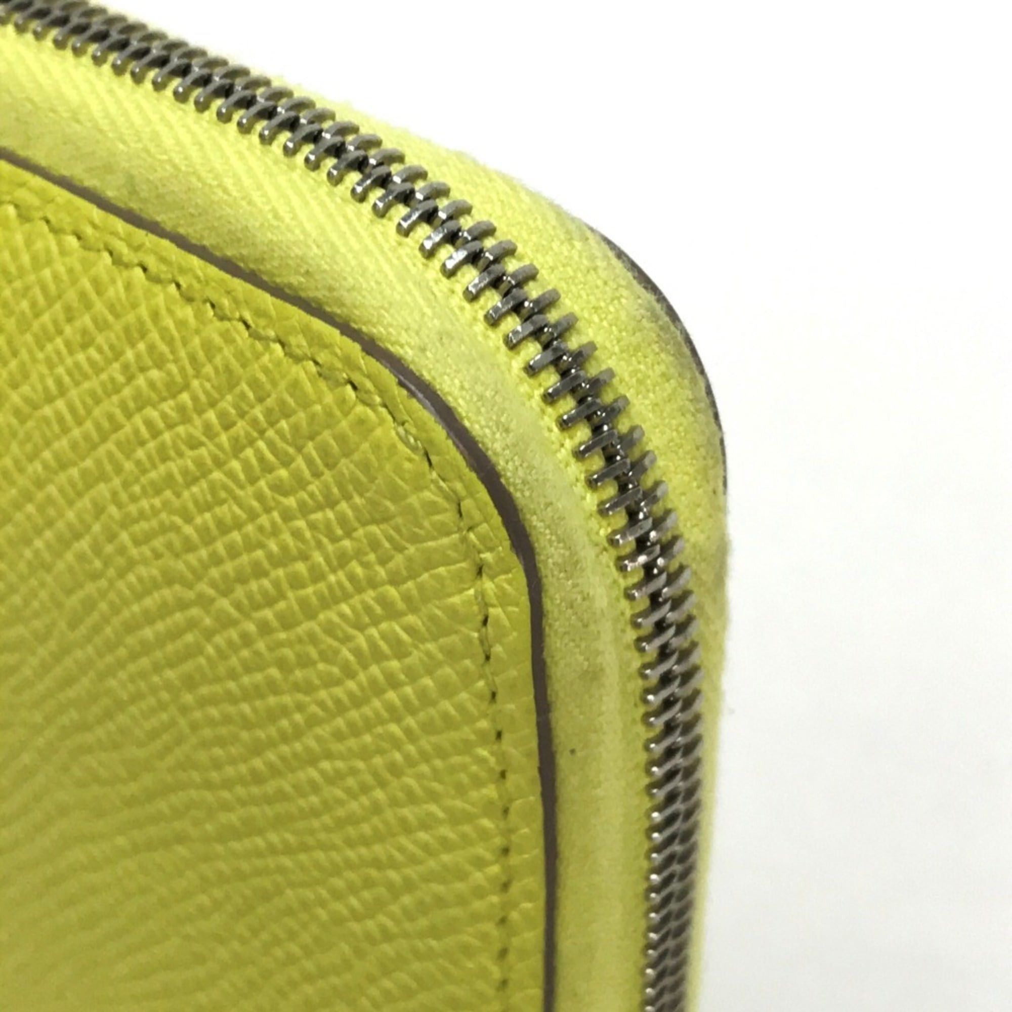 Hermes HERMES Silkin Azap Long Round Zip Wallet, Epsom Silk, Women's, Souffle, Yellow Size ONE SIZE - 3 Thumbnail