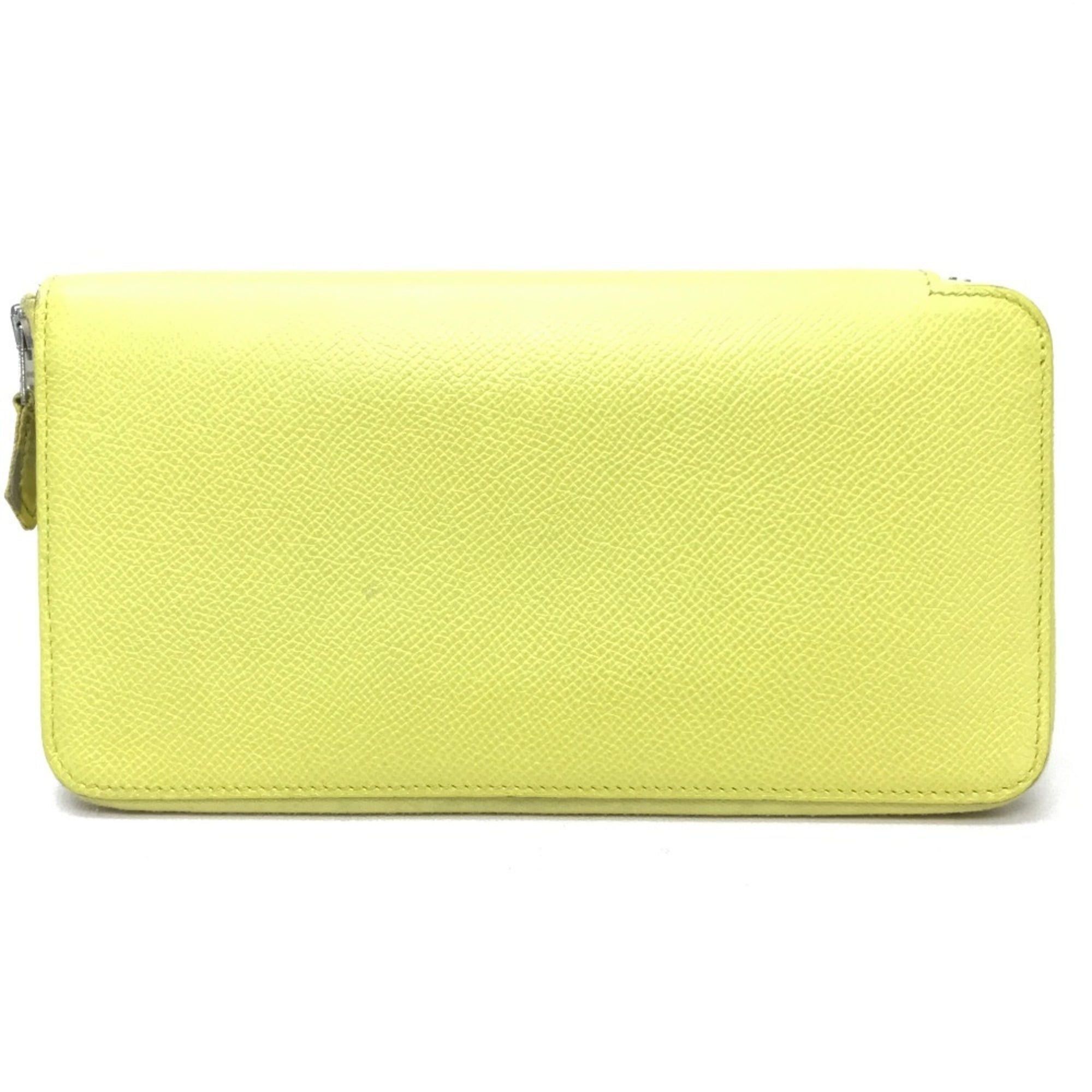 Hermes HERMES Silkin Azap Long Round Zip Wallet, Epsom Silk, Women's, Souffle, Yellow Size ONE SIZE - 2 Thumbnail