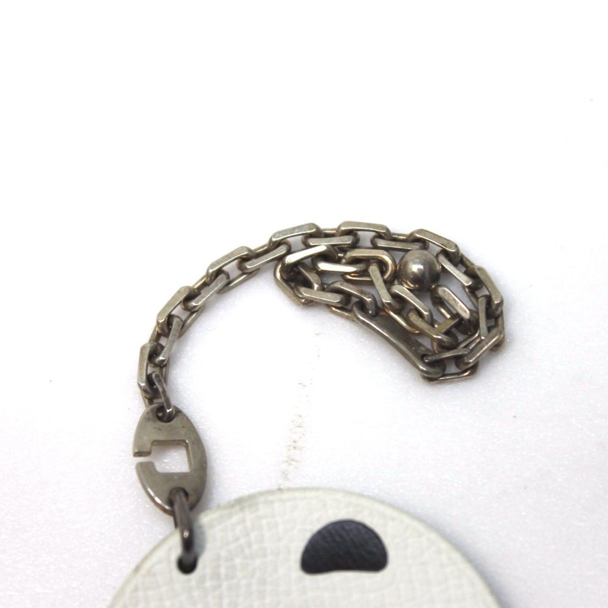 Hermes HERMES Noe Panda Animal Keychain for Men and Women, Leather SV925, White x Black, Size ONE SIZE - 2 Thumbnail