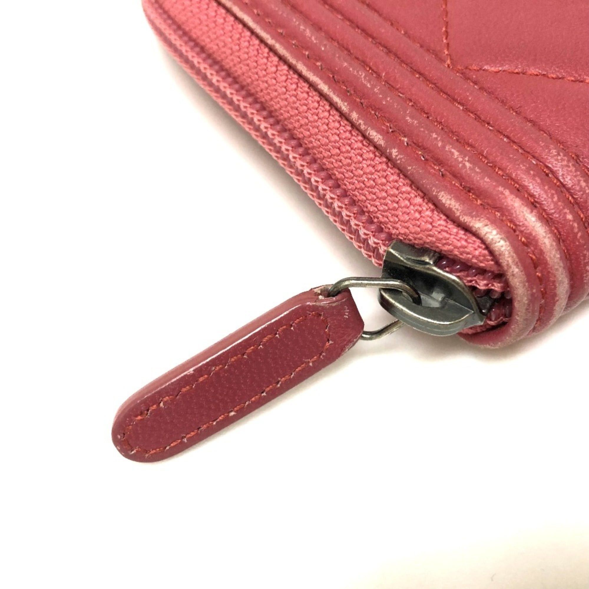 Chanel CHANEL A68733 Boy Chanel Round Zip Long Wallet, Lambskin, Women's, Rose Size ONE SIZE - 10 Thumbnail