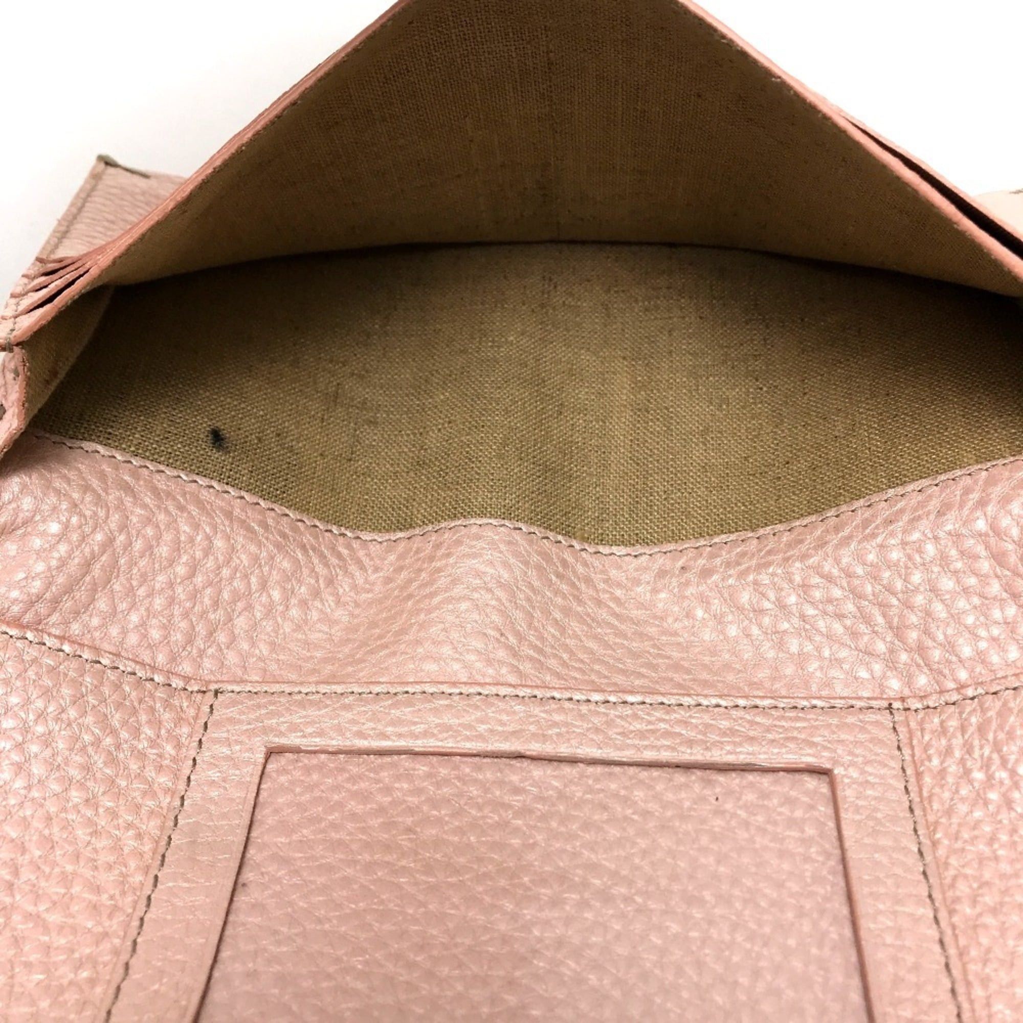 Fendi FENDI 8M0144 Selleria Roman Leather Bi-fold Long Wallet with Double Hook Closure, Women's, Pink, Brand Name Accessories Size ONE SIZE - 8 Thumbnail