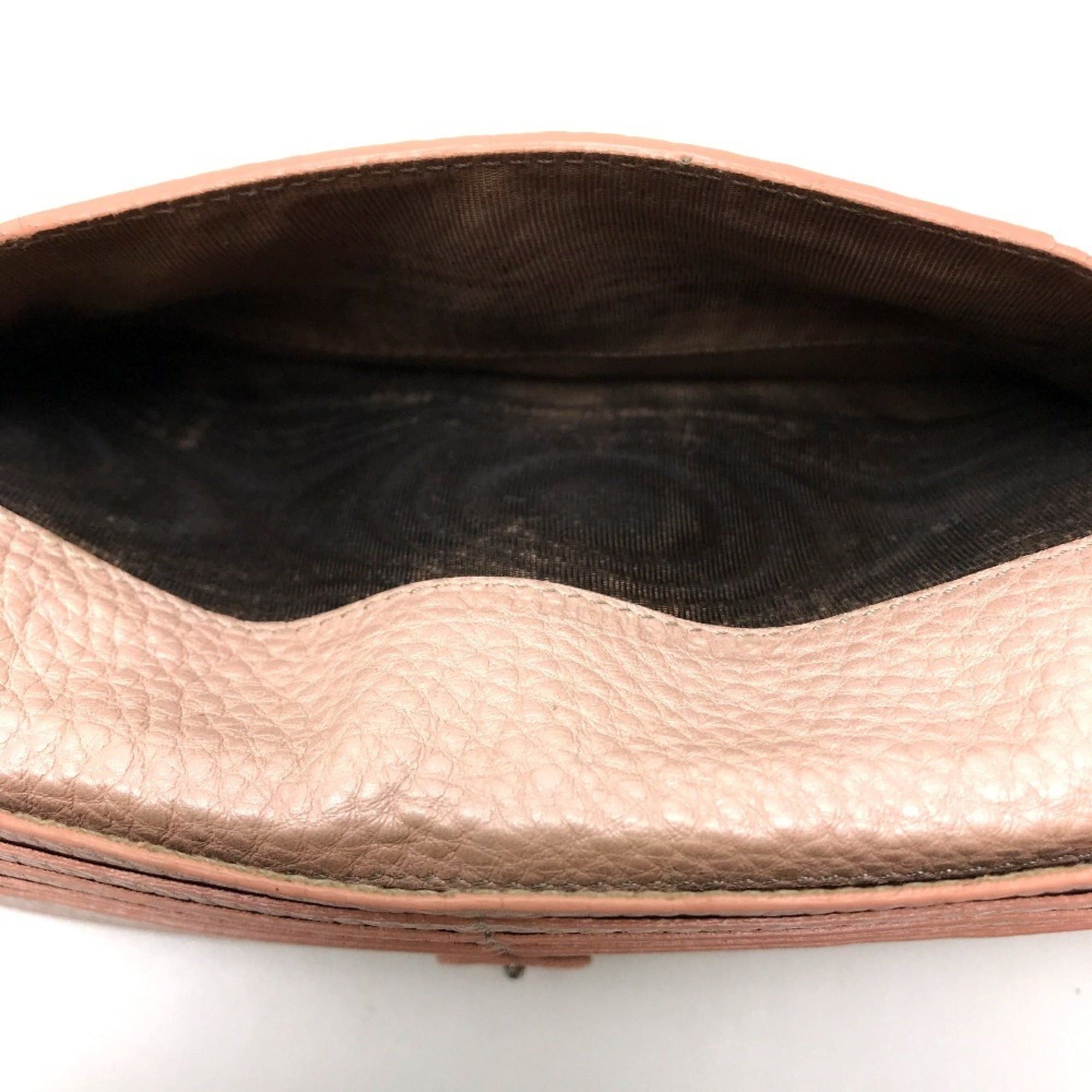 Fendi FENDI 8M0144 Selleria Roman Leather Bi-fold Long Wallet with Double Hook Closure, Women's, Pink, Brand Name Accessories Size ONE SIZE - 7 Thumbnail