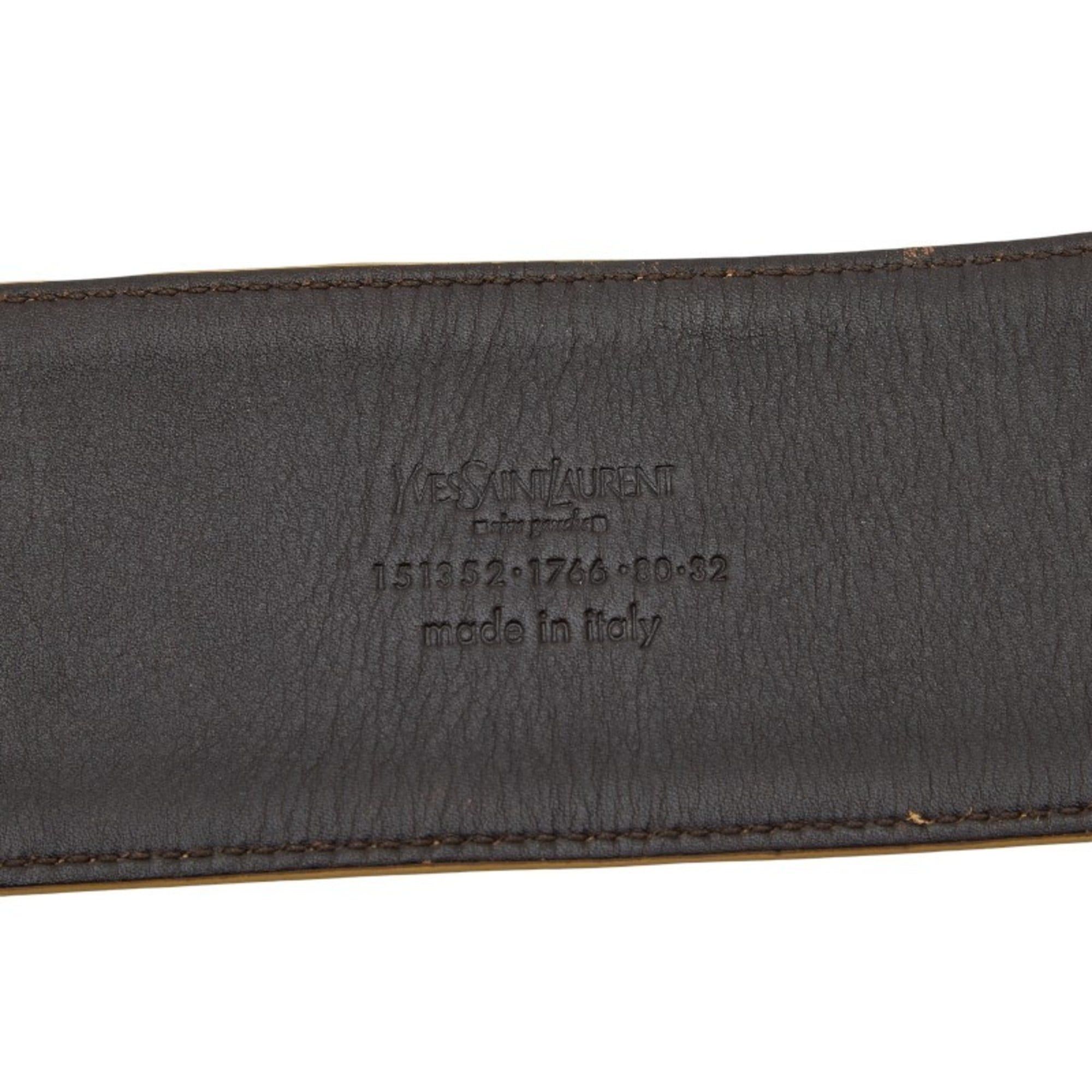 Saint Laurent Paris Saint Laurent Belt Size: 80 32 Beige Leather Women's SAINT LAURENT Size ONE SIZE - 6 Thumbnail