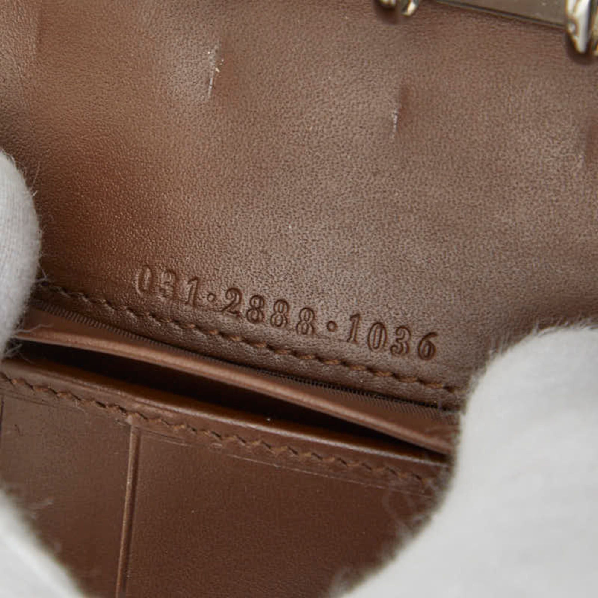 Gucci Gucci GG Canvas Jackie Notebook Cover 031 2888 Beige Brown Leather Women's GUCCI Size ONE SIZE - 10 Thumbnail