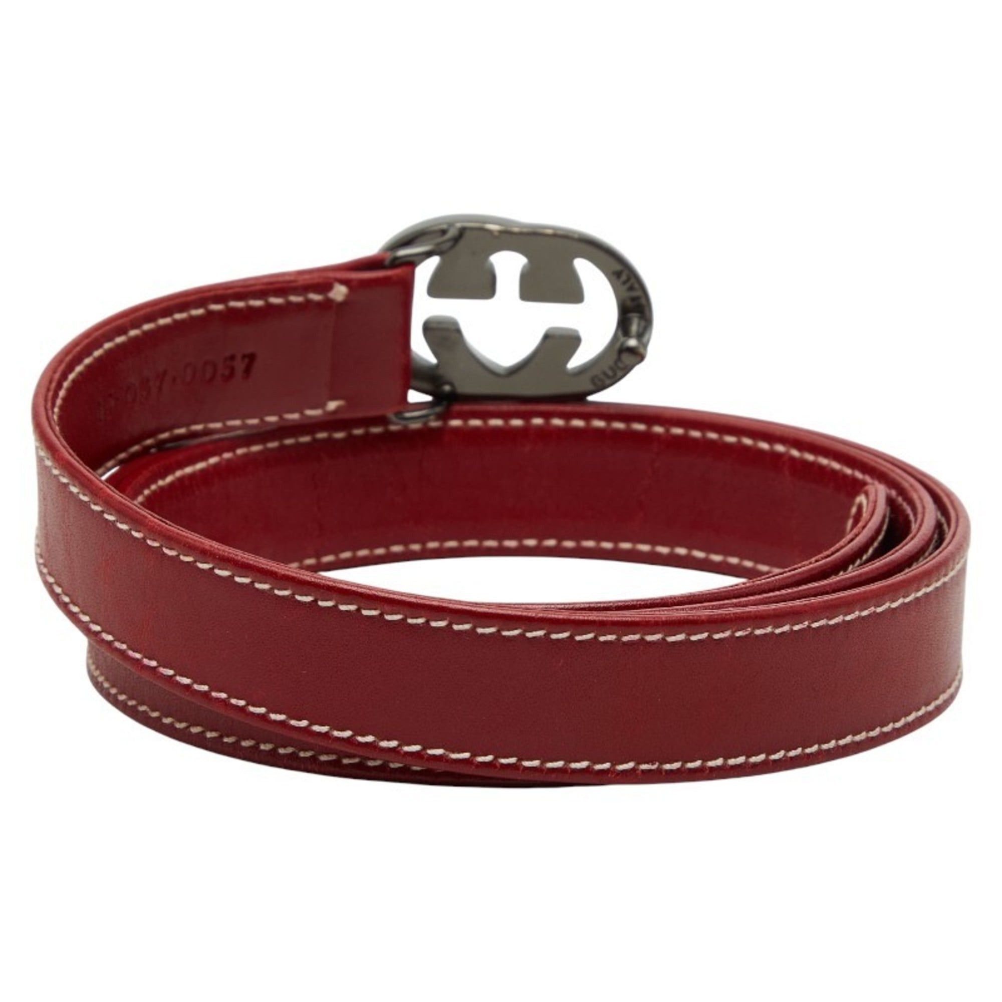 Gucci Gucci Belt Size: 70 28 Red Leather Women's GUCCI Size ONE SIZE - 3 Thumbnail