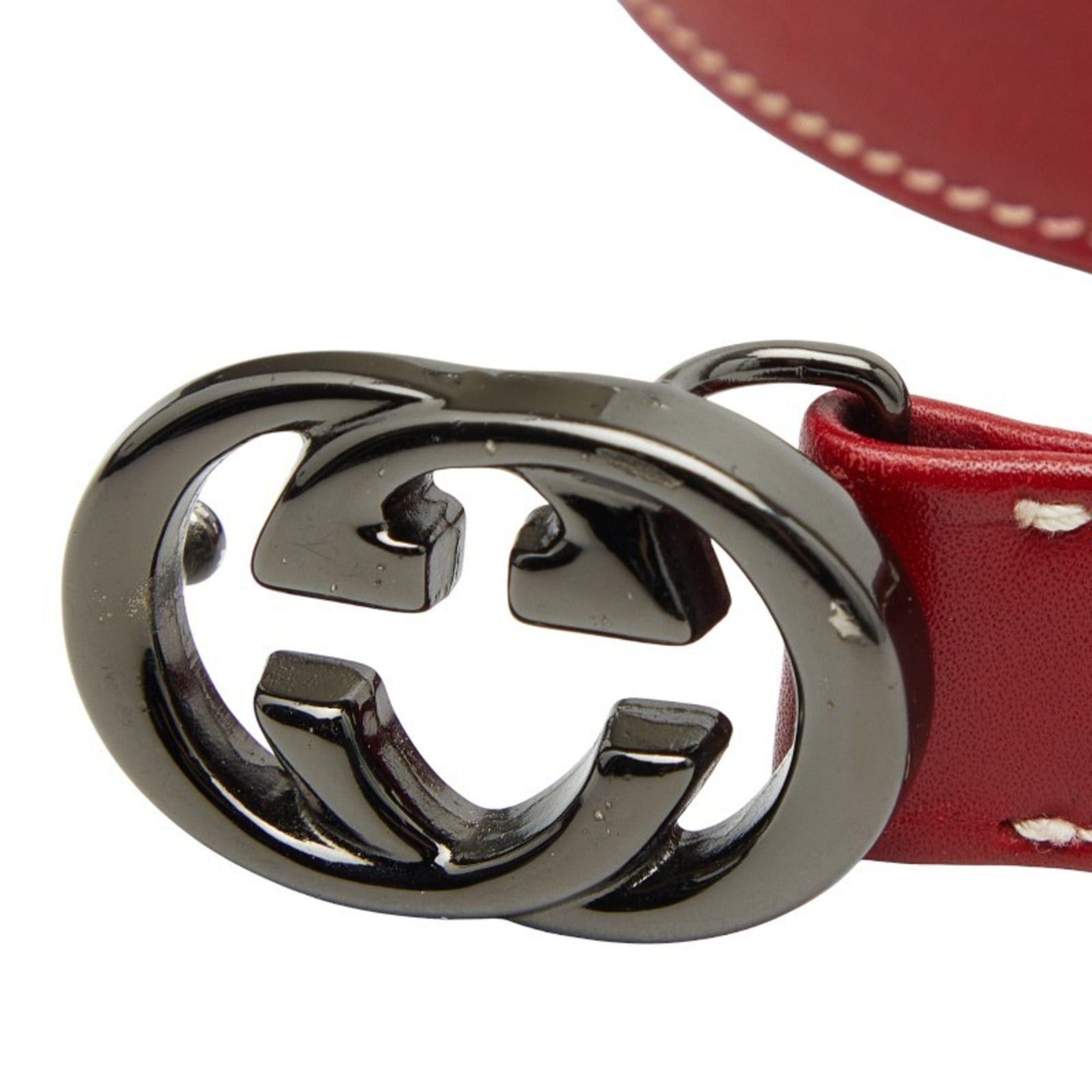Gucci Gucci Belt Size: 70 28 Red Leather Women's GUCCI Size ONE SIZE - 6 Thumbnail