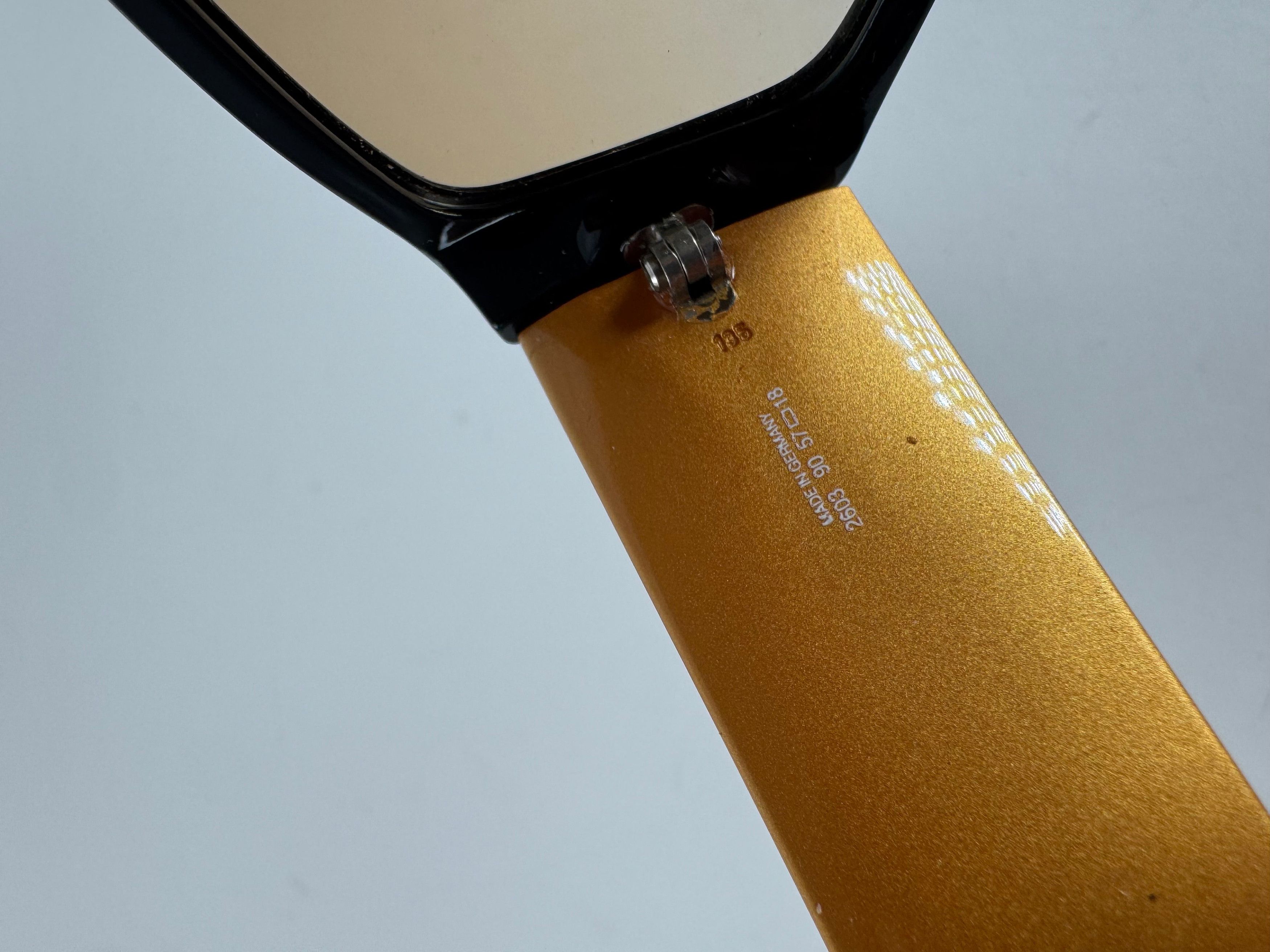 Dior Vintage Snake Emblossed Sunglasses Yellow Black Size ONE SIZE - 5 Thumbnail