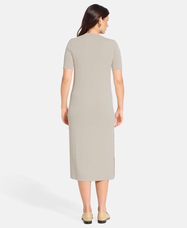 laddered knit dress Laddered Heart Knit Mini Dress - Black