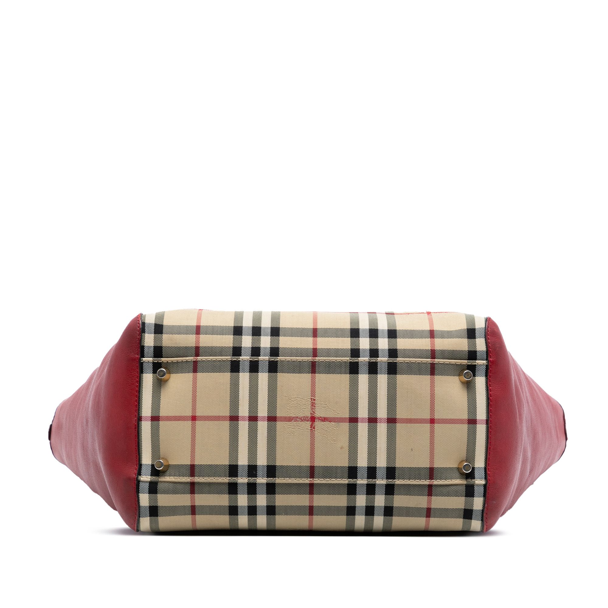 Burberry Burberry Small Haymarket Check Canvas and Leather Canterbury Tote Size ONE SIZE - 3 Thumbnail