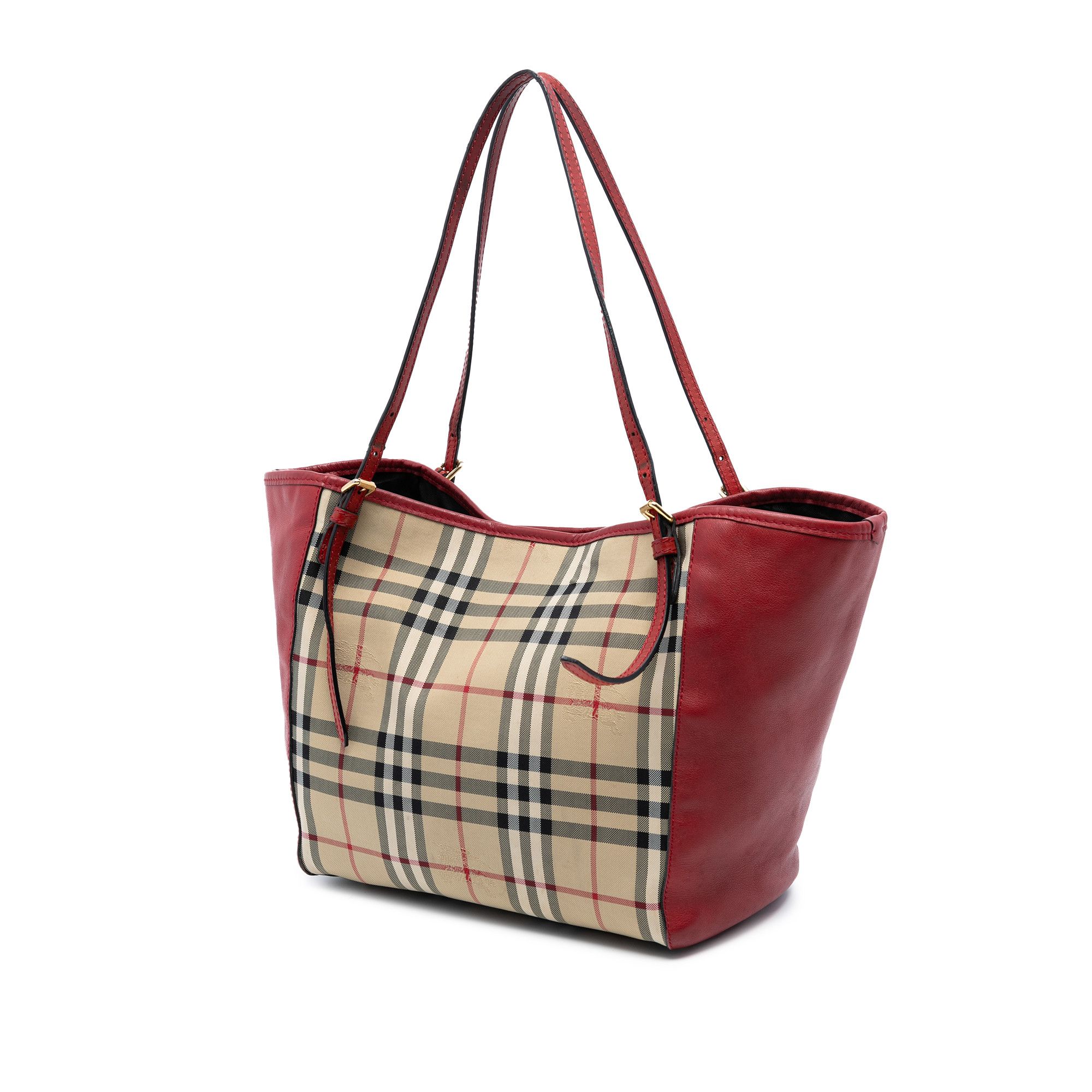 Burberry Burberry Small Haymarket Check Canvas and Leather Canterbury Tote Size ONE SIZE - 2 Thumbnail