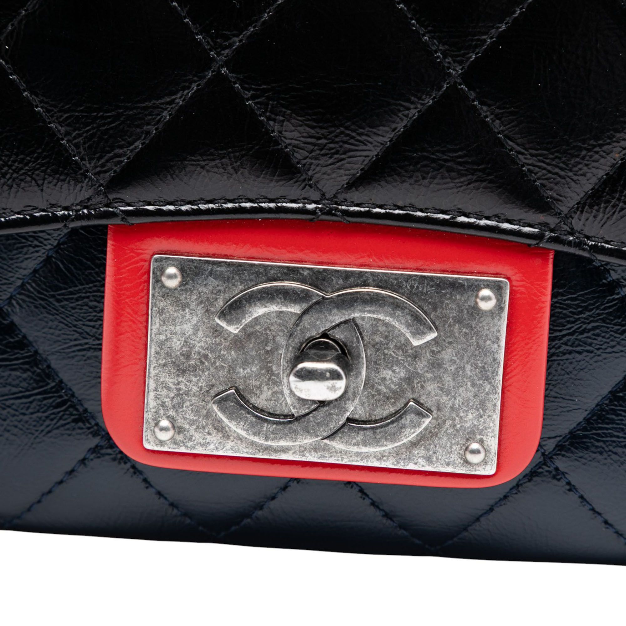 Chanel Chanel Medium Tricolor Quilted Glazed Calfskin CC Plate Flap Size ONE SIZE - 5 Thumbnail