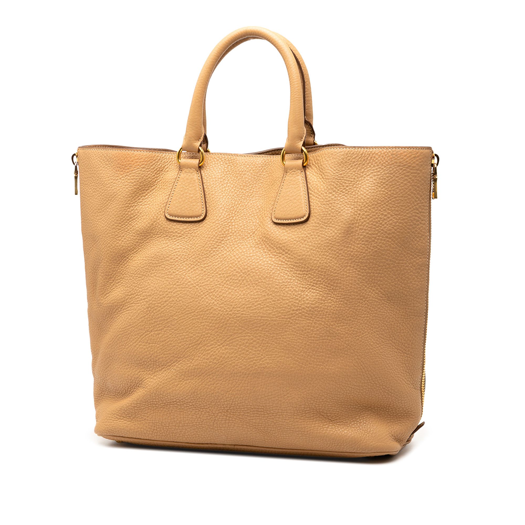 Prada Prada Vitello Daino Side Zip Convertible Tote Size ONE SIZE - 2 Thumbnail