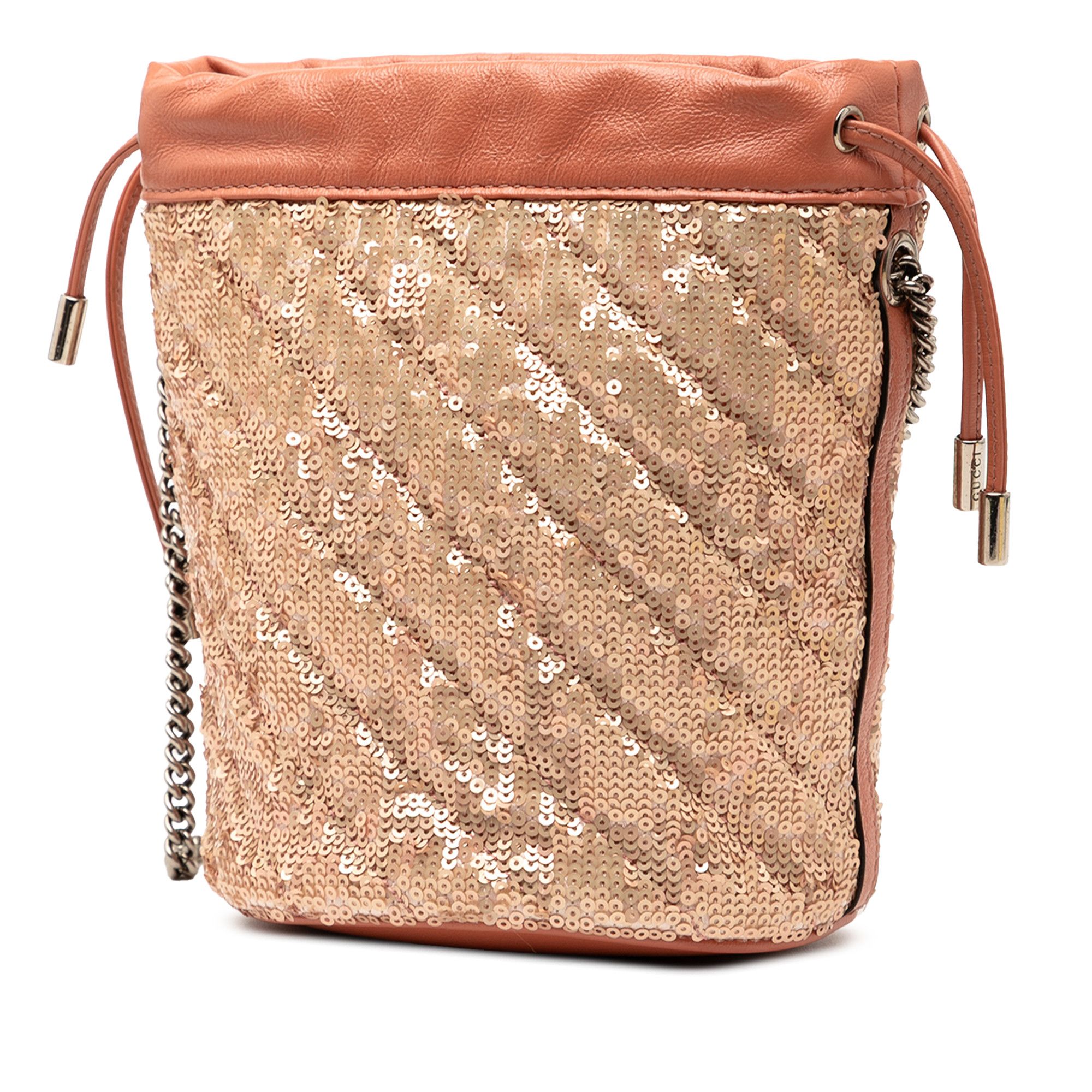 Gucci Gucci Small GG Marmont Sequined Diagonal Matelasse Leather Bucket Bag Size ONE SIZE - 2 Thumbnail