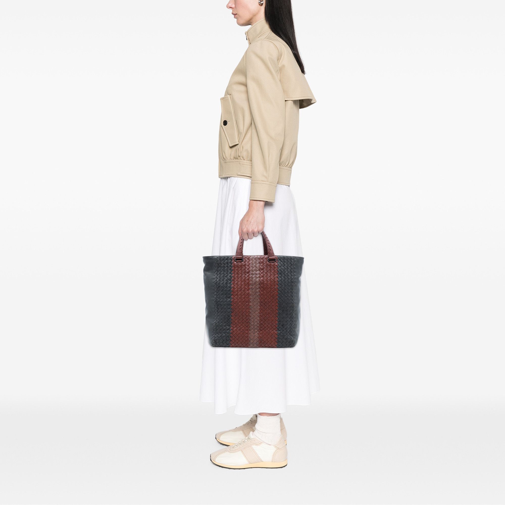Bottega Veneta Bottega Veneta Tricolor Nappa Intrecciato Convertible Tote Size ONE SIZE - 7 Thumbnail