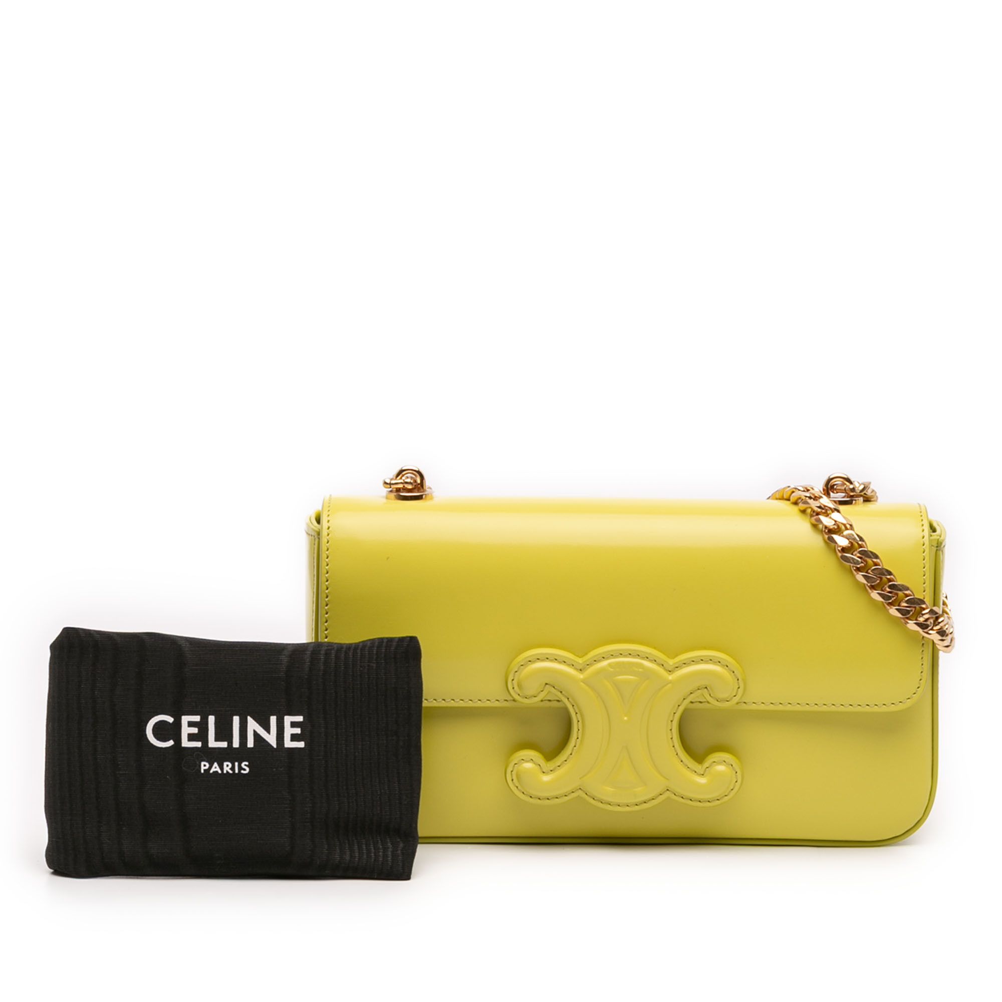 Celine Celine Shiny Calfskin Claude Chain Shoulder Bag Size ONE SIZE - 11 Thumbnail