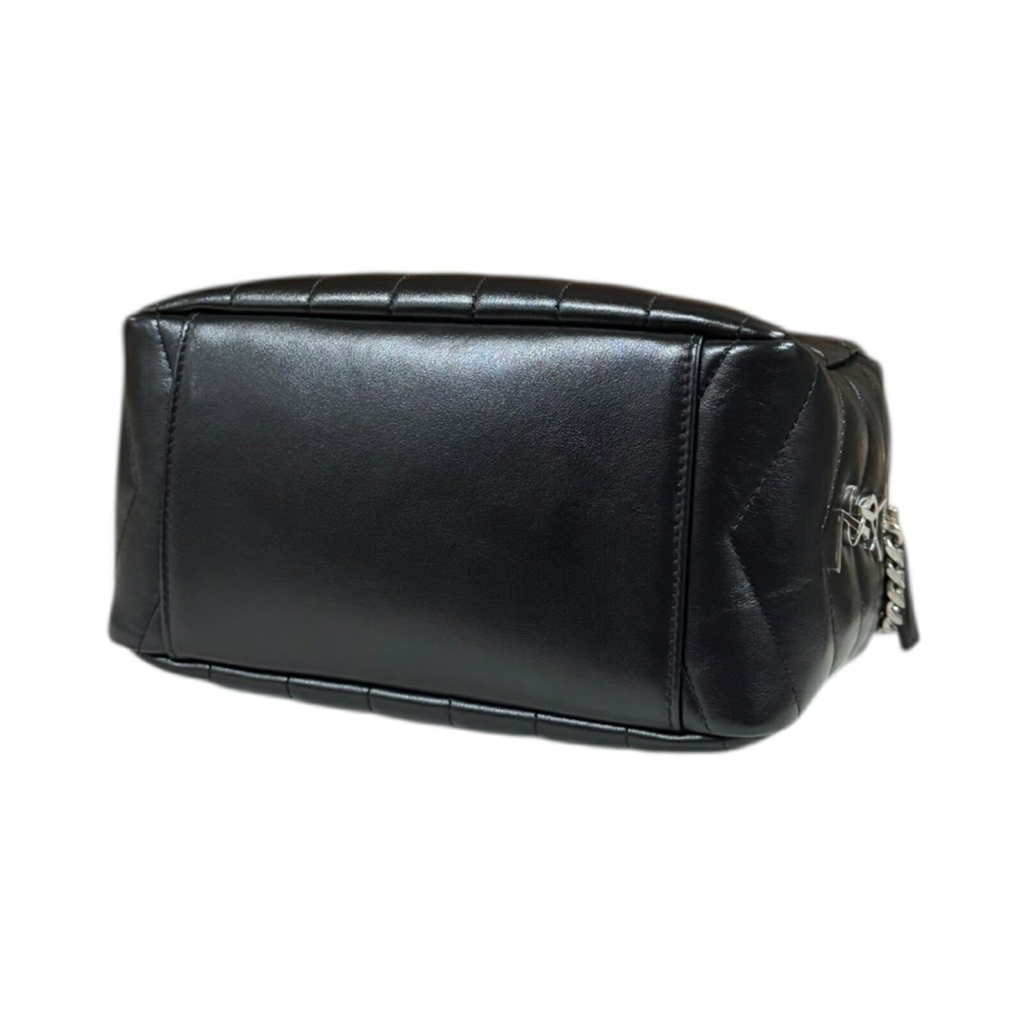 Saint Laurent Bowling Shoulder Lulu Bag Leather 574102 DV746 1000 Black Women's SAINT LAURENT Chain