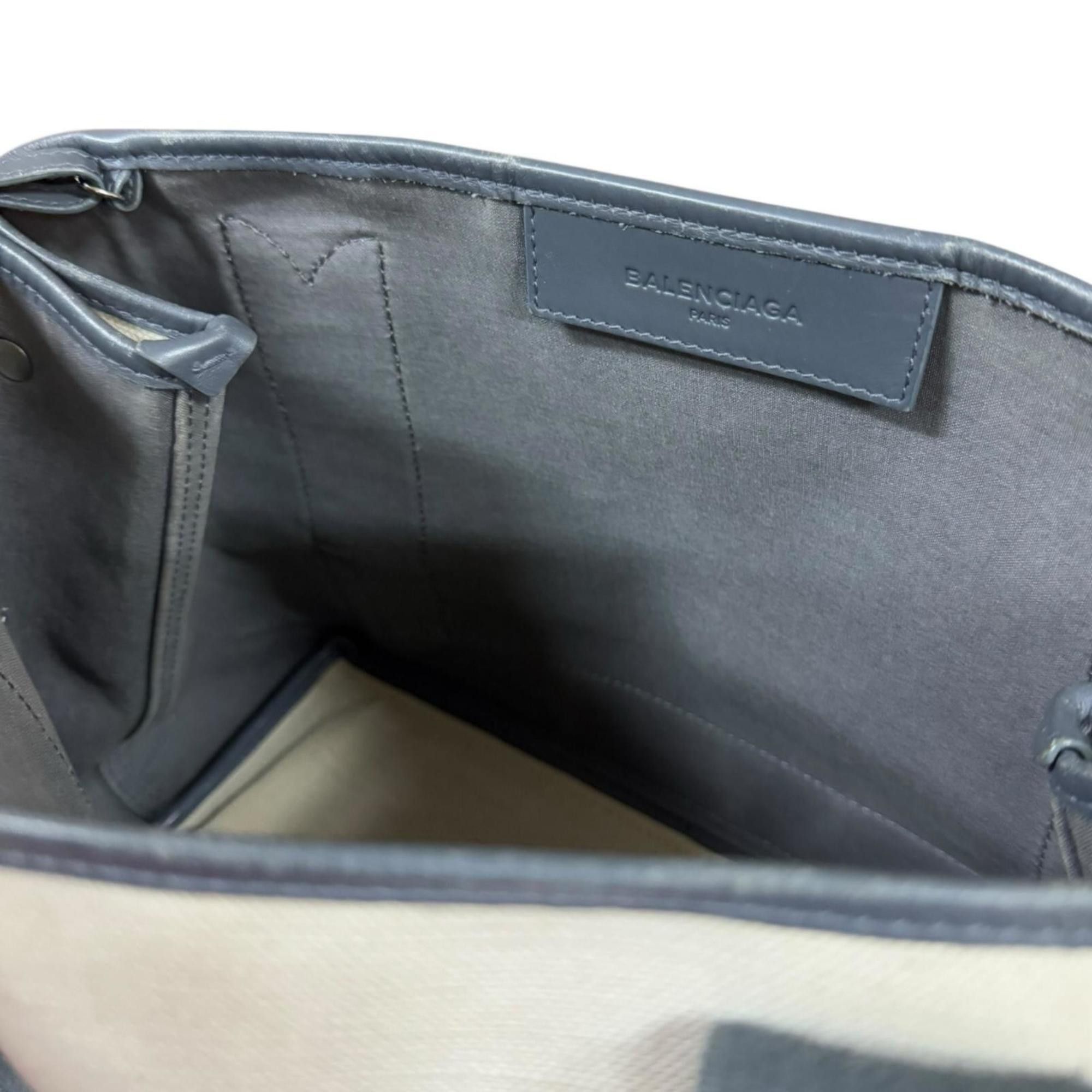 Balenciaga Balenciaga Navy Cabas Tote Bag Canvas 339933・1381・A・535269 White Women's BALENCIAGA Size ONE SIZE - 7 Thumbnail