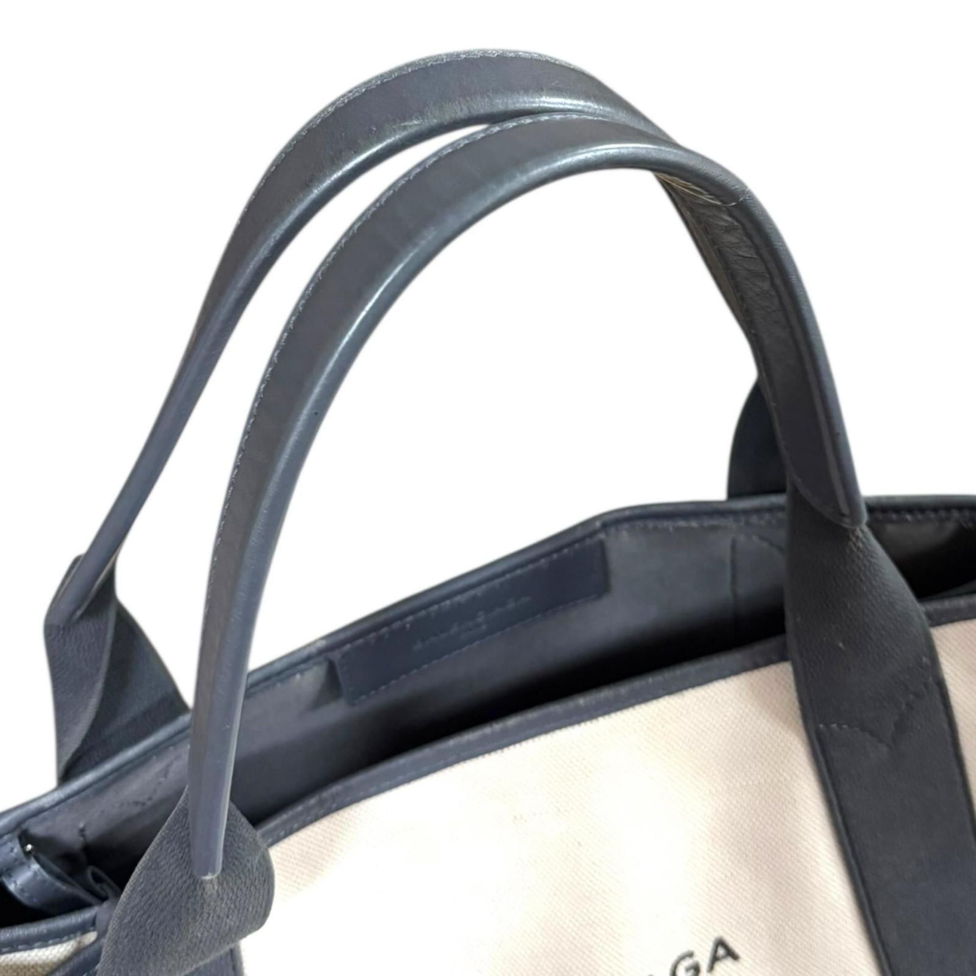 Balenciaga Balenciaga Navy Cabas Tote Bag Canvas 339933・1381・A・535269 White Women's BALENCIAGA Size ONE SIZE - 14 Thumbnail