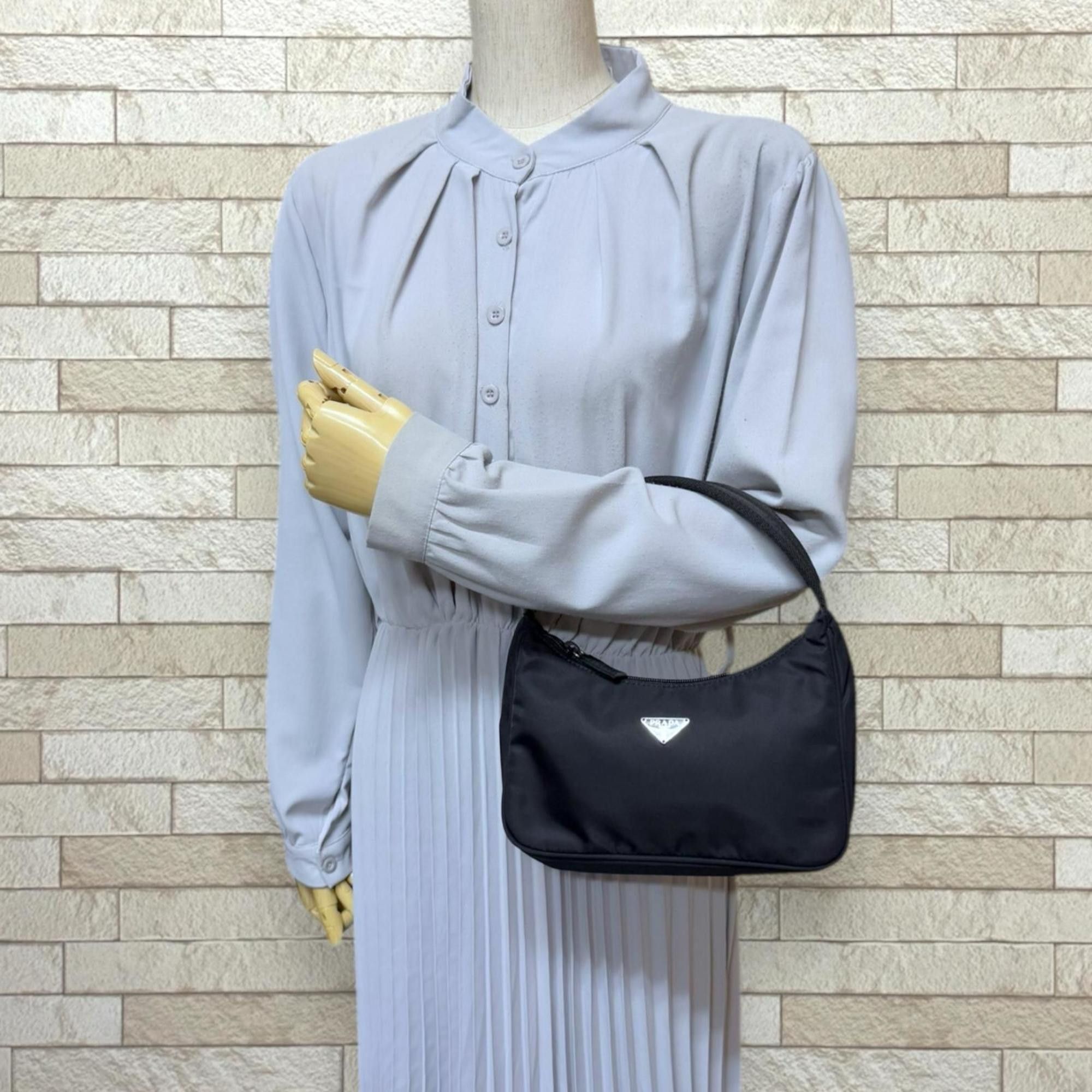 Prada Prada handbag nylon MV515 black ladies PRADA Size ONE SIZE - 2 Thumbnail